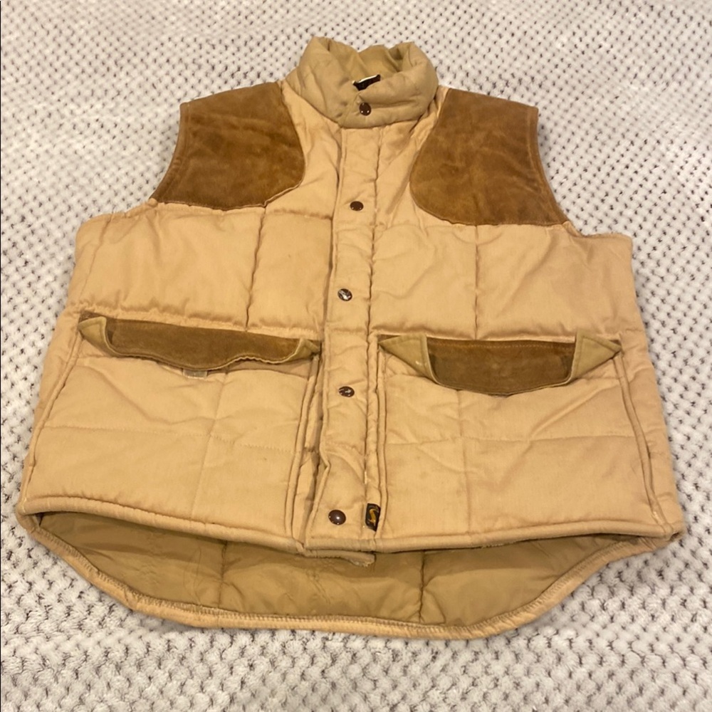 Vintage Duxbak Men's Tan Quilted Vest